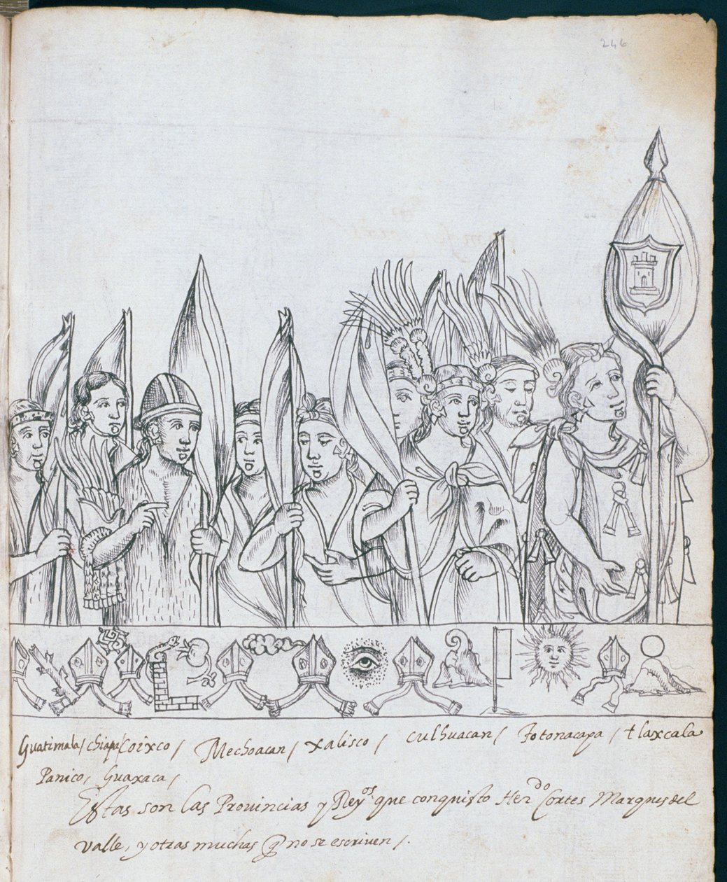Representantes de las Provincias Mexicanas, de Historia de Tlaxcala por Diego Muñoz Camargo de Mexican School