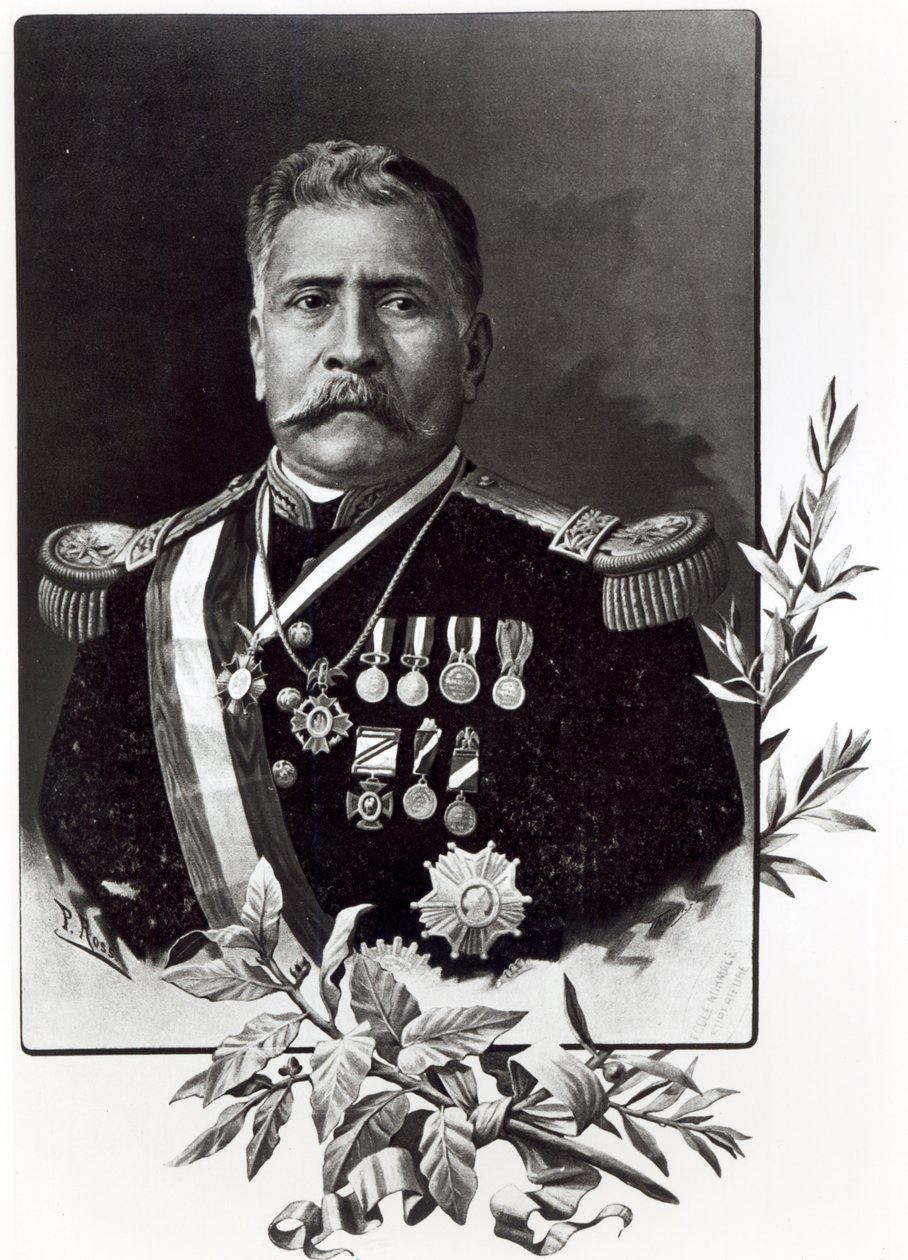 Retrato de Porfirio Díaz (1830-1915) de Mexican School