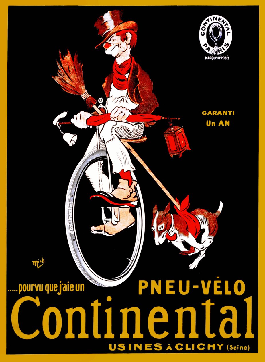 Cartel publicitario para neumáticos Continental de Mich