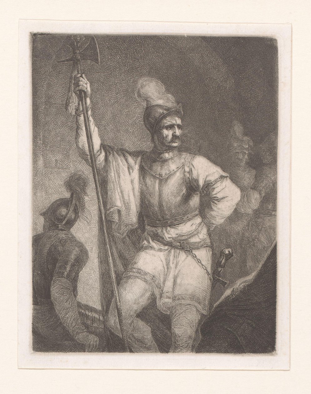 Soldado con alabarda y casco
Catorce grabados de Michał Płoński (título de la serie) de Michał Płoński