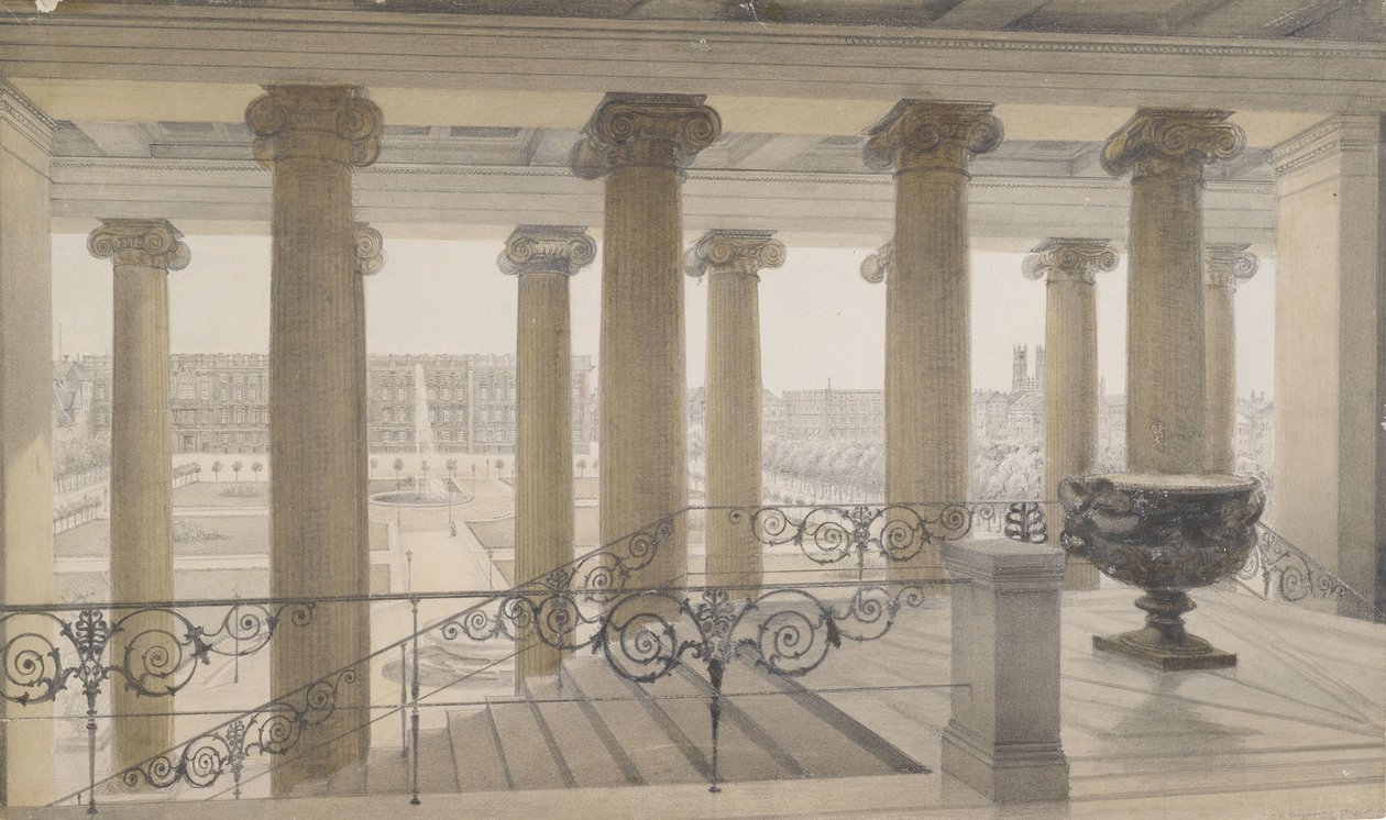 Vista desde el Museo Antiguo al Lustgarten de Michael Carl Gregorovius
