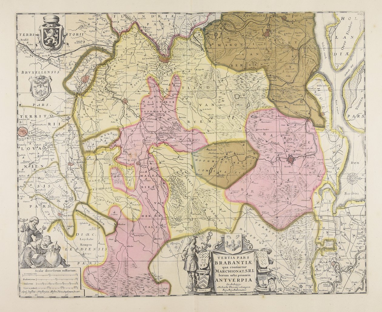 Tertia pars Brabantiae: qua continetur Marchionat. SRI horum urbs primaria Antuerpia de Michael Floris van Langren