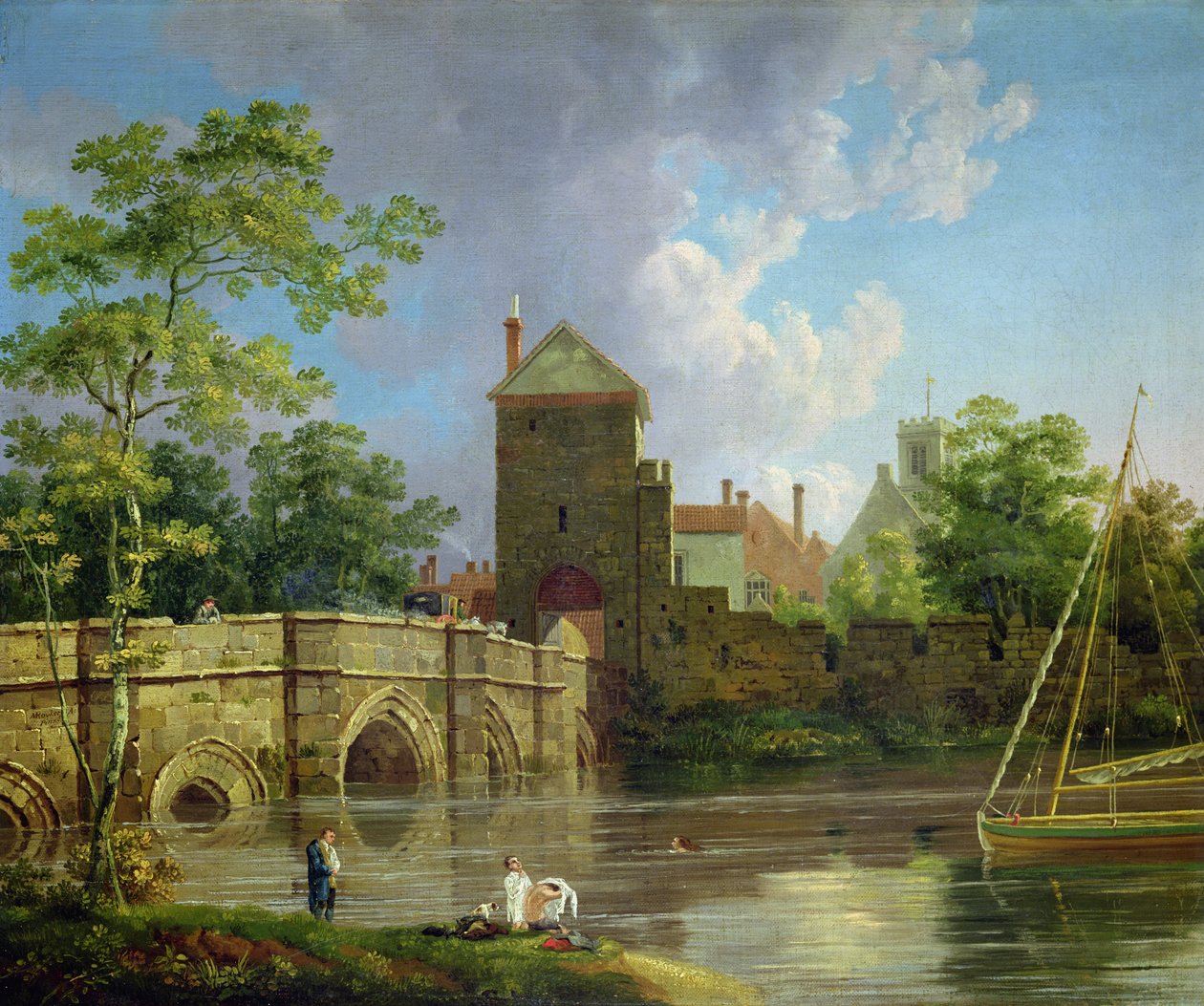 Layerthorpe Postern, York, c.1769 (óleo sobre lienzo) de Michael (1743-1801) Rooker