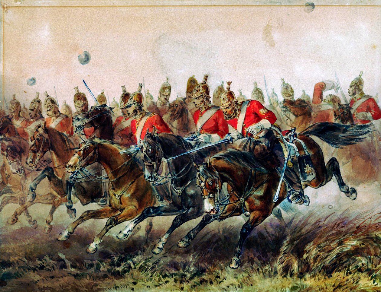 La carga de la Brigada Ligera durante la Batalla de Balaclava, 1854 de Michael Angelo Hayes