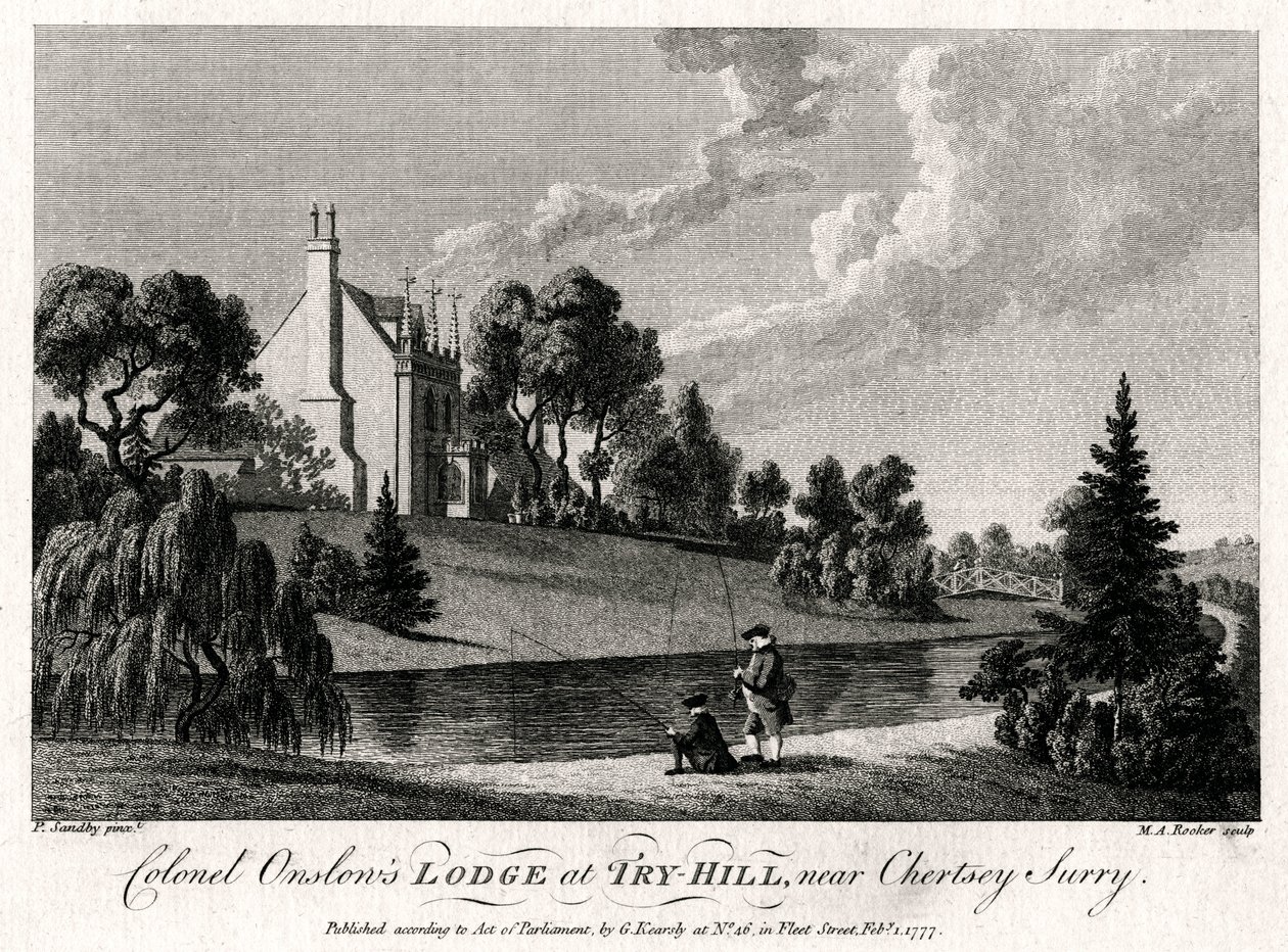 Lodge del Coronel Onslow en Try-Hill, cerca de Chertsey, Surry de Michael Angelo Rooker
