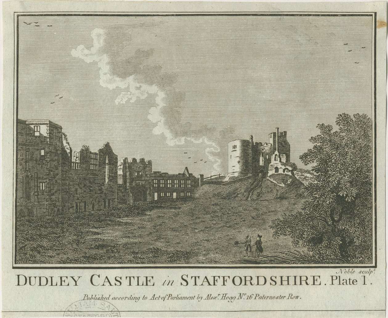 Castillo de Dudley: grabado en placa de cobre de Michael Burghers