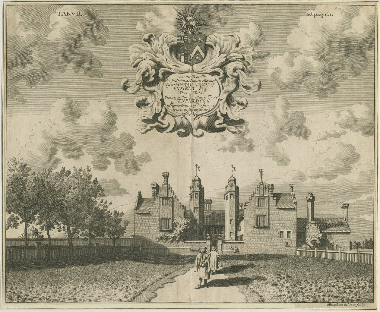 Salón Enville: grabado en placa de cobre de Michael Burghers