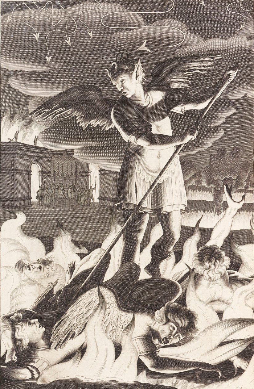 Ilustración para El Paraíso Perdido de John Milton, 1688 de Michael Burghers