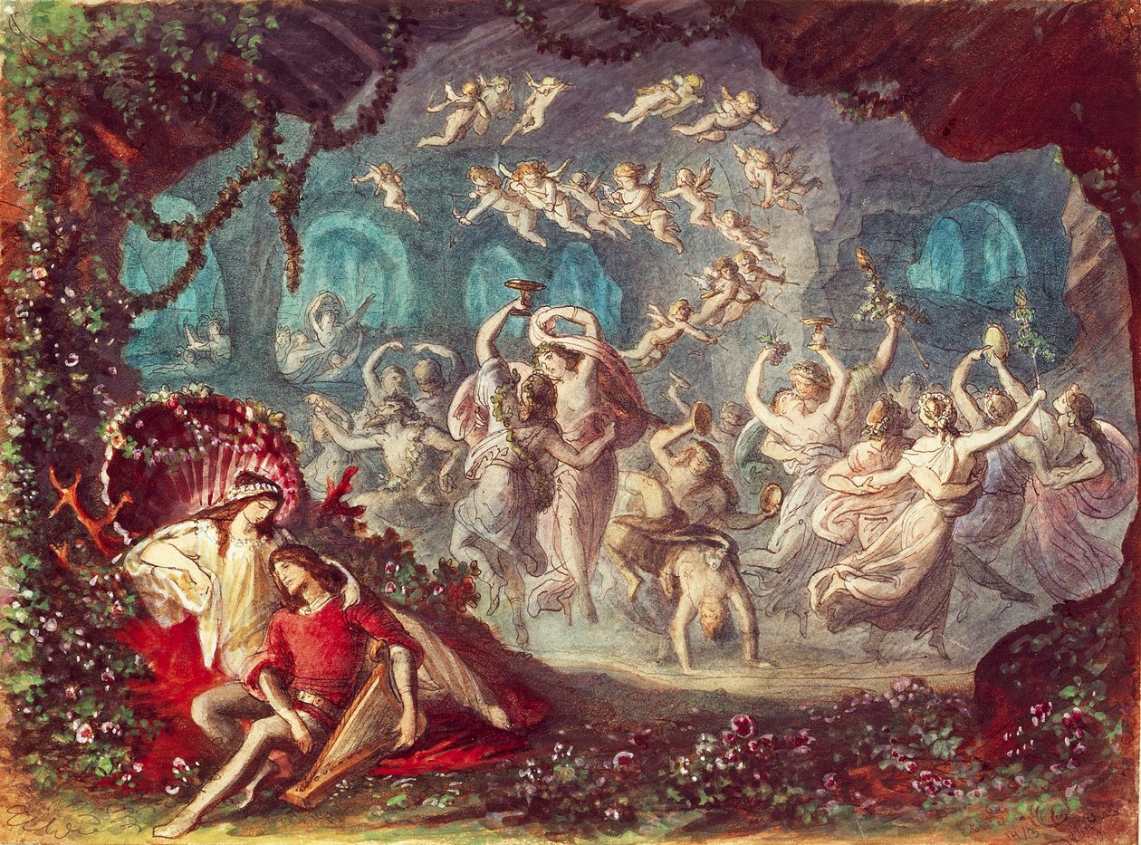 Mónaco, Diseño de escenario para la representación de Tannhäuser de Richard Wagner en el Teatro Nacional de Múnich de Michael Echter