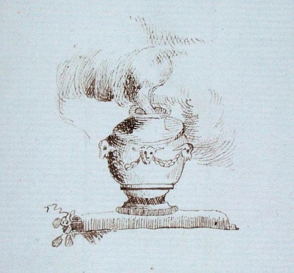 Dibujo del álbum de recortes de Michael Faraday de Michael Faraday