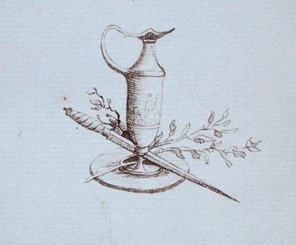 Dibujo del álbum de recortes de Michael Faraday de Michael Faraday