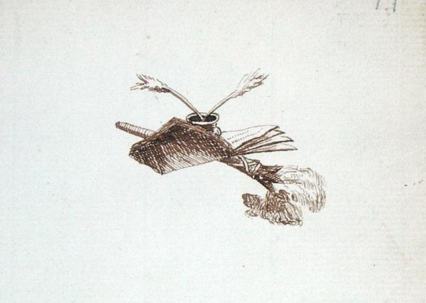 Dibujo del álbum de recortes de Michael Faraday de Michael Faraday