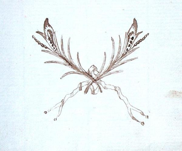 Dibujo del álbum de recortes de Michael Faraday (pluma y tinta sobre papel) de Michael Faraday