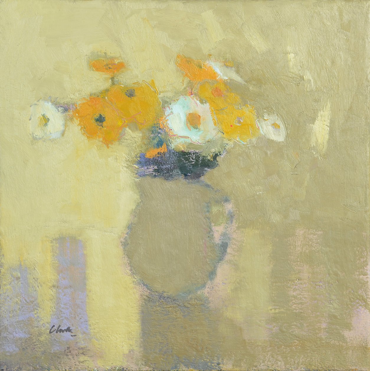 Flores del jardín amurallado, 2014 (óleo sobre lino) de Michael G. Clark