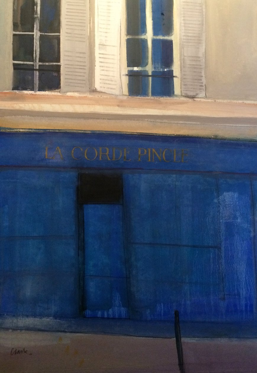 La Corde Pincée, 2015 (acuarela sobre papel) de Michael G. Clark