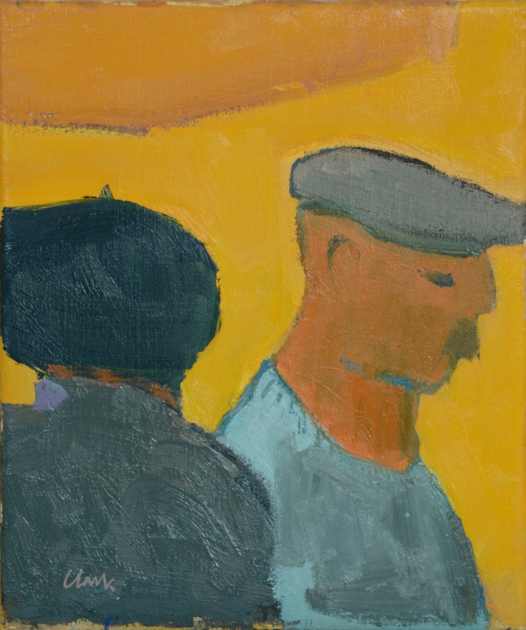 Día de mercado, 2017 (óleo sobre lino) de Michael G. Clark