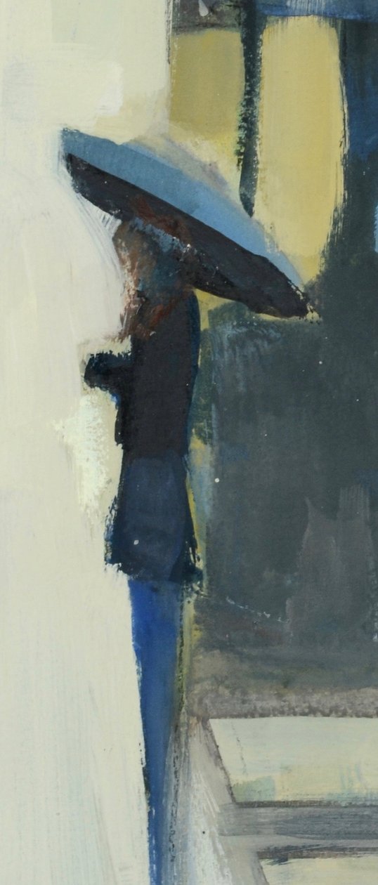 París bajo la lluvia, 2017 (acuarela sobre papel) de Michael G. Clark