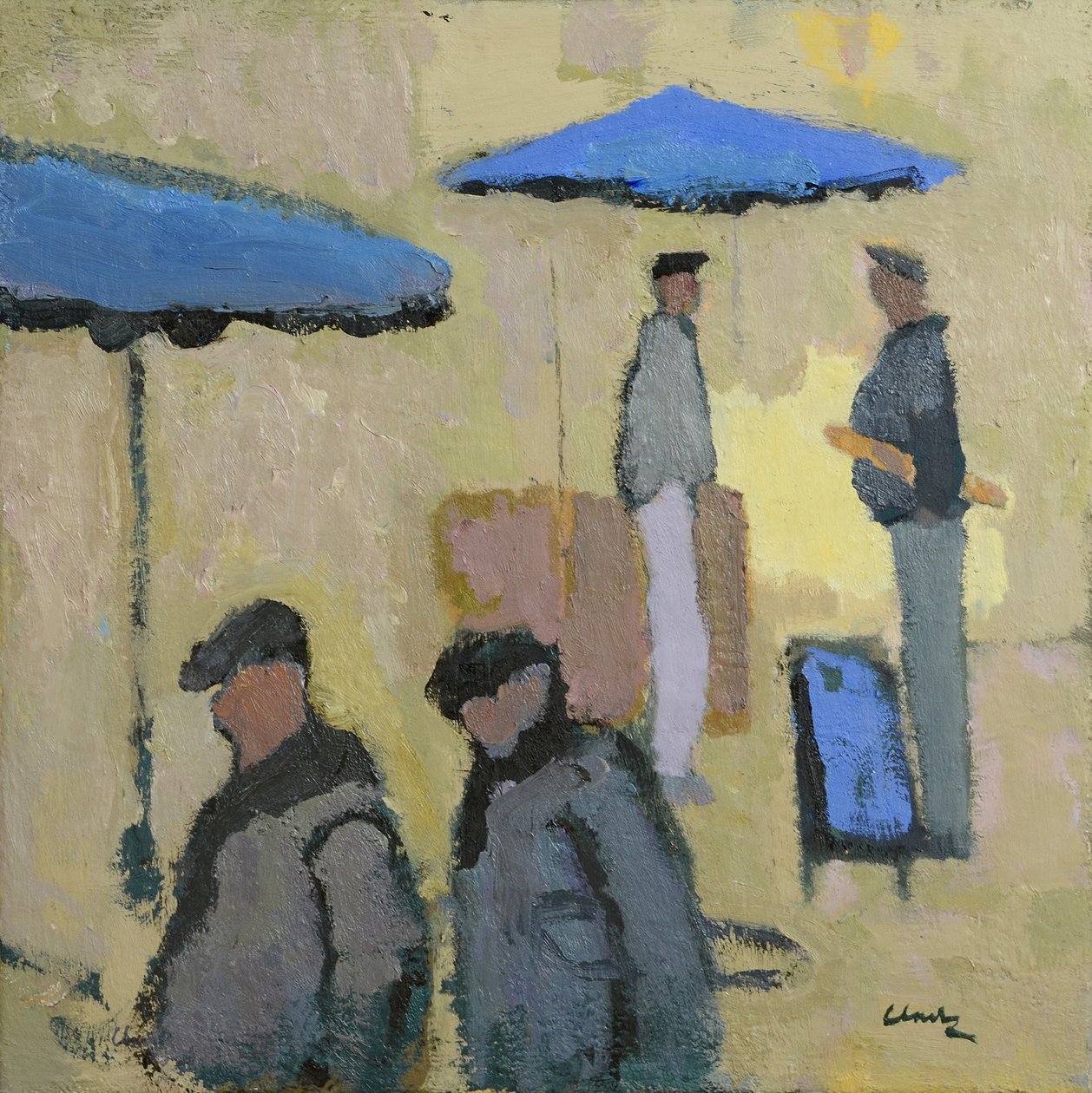 El martes es día de mercado, 2016 (óleo sobre lino) de Michael G. Clark