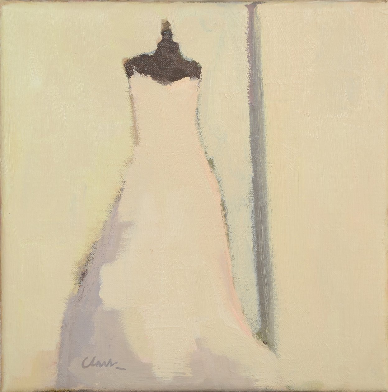 Vestido de novia, 2017 (óleo sobre lino) de Michael G. Clark