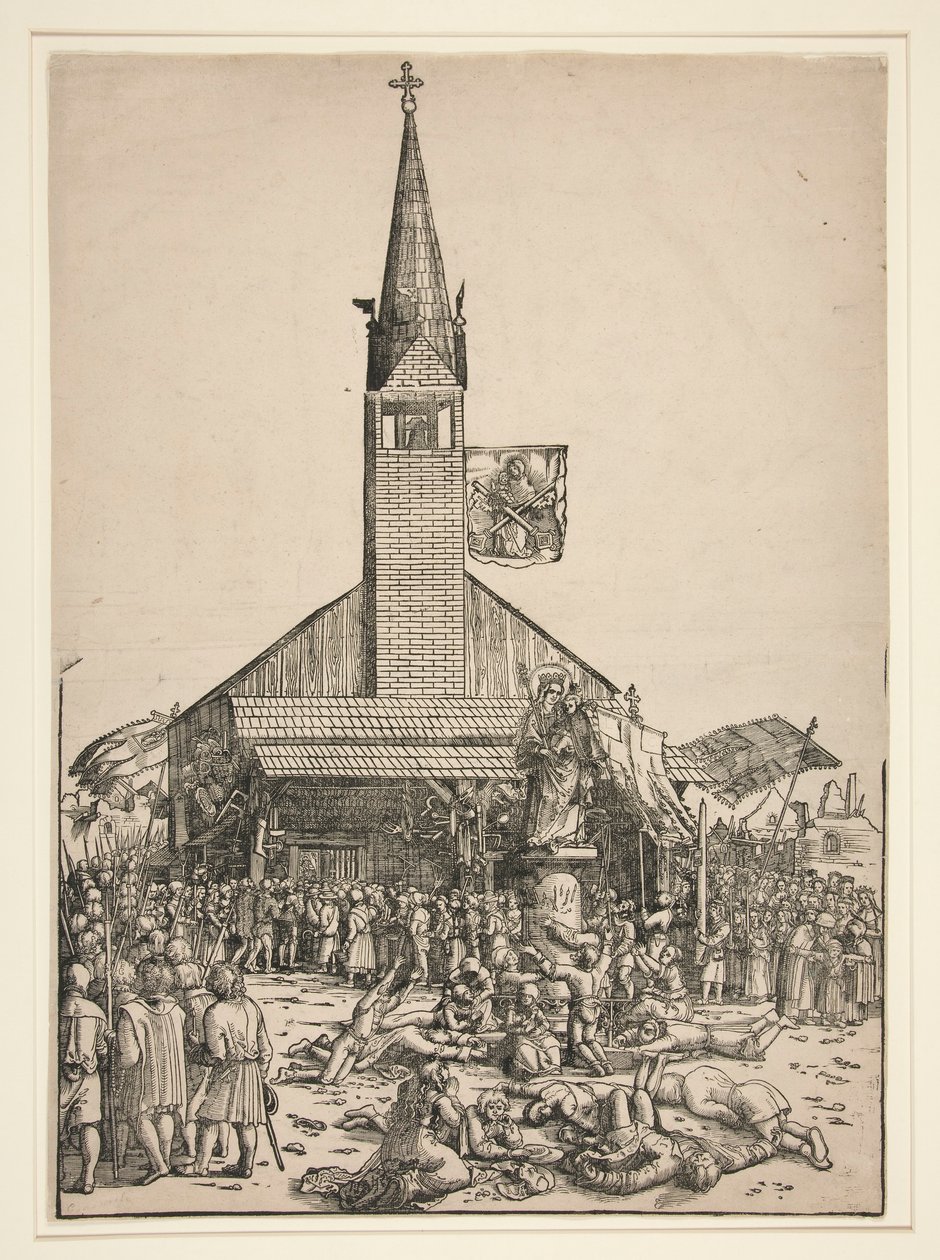 La peregrinación a la iglesia de la Virgen Bella en Ratisbona de Michael Ostendorfer