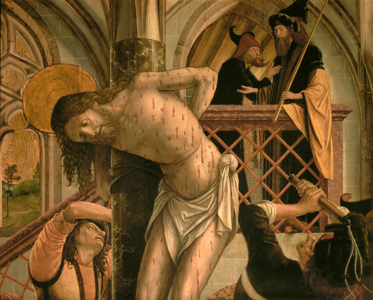 La flagelación de Cristo de Michael Pacher