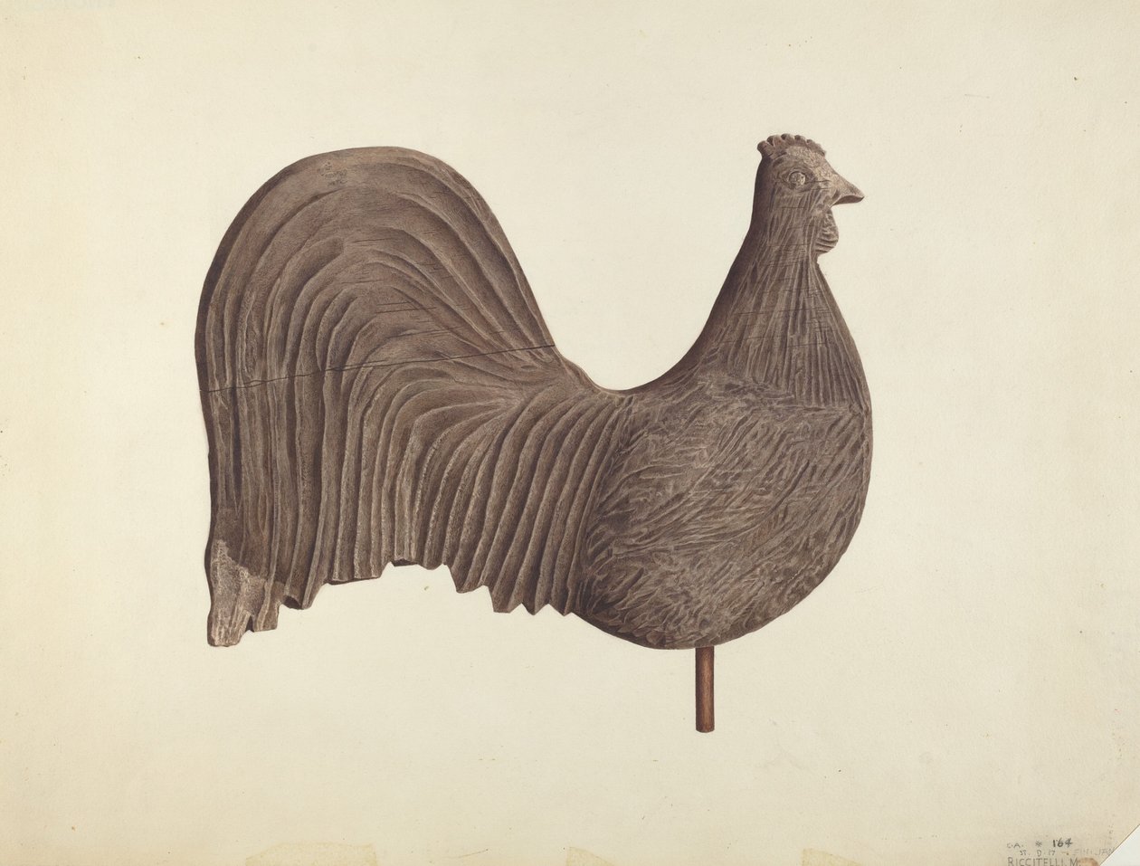 Veleta de gallo, probablemente 1940 de Michael Riccitelli
