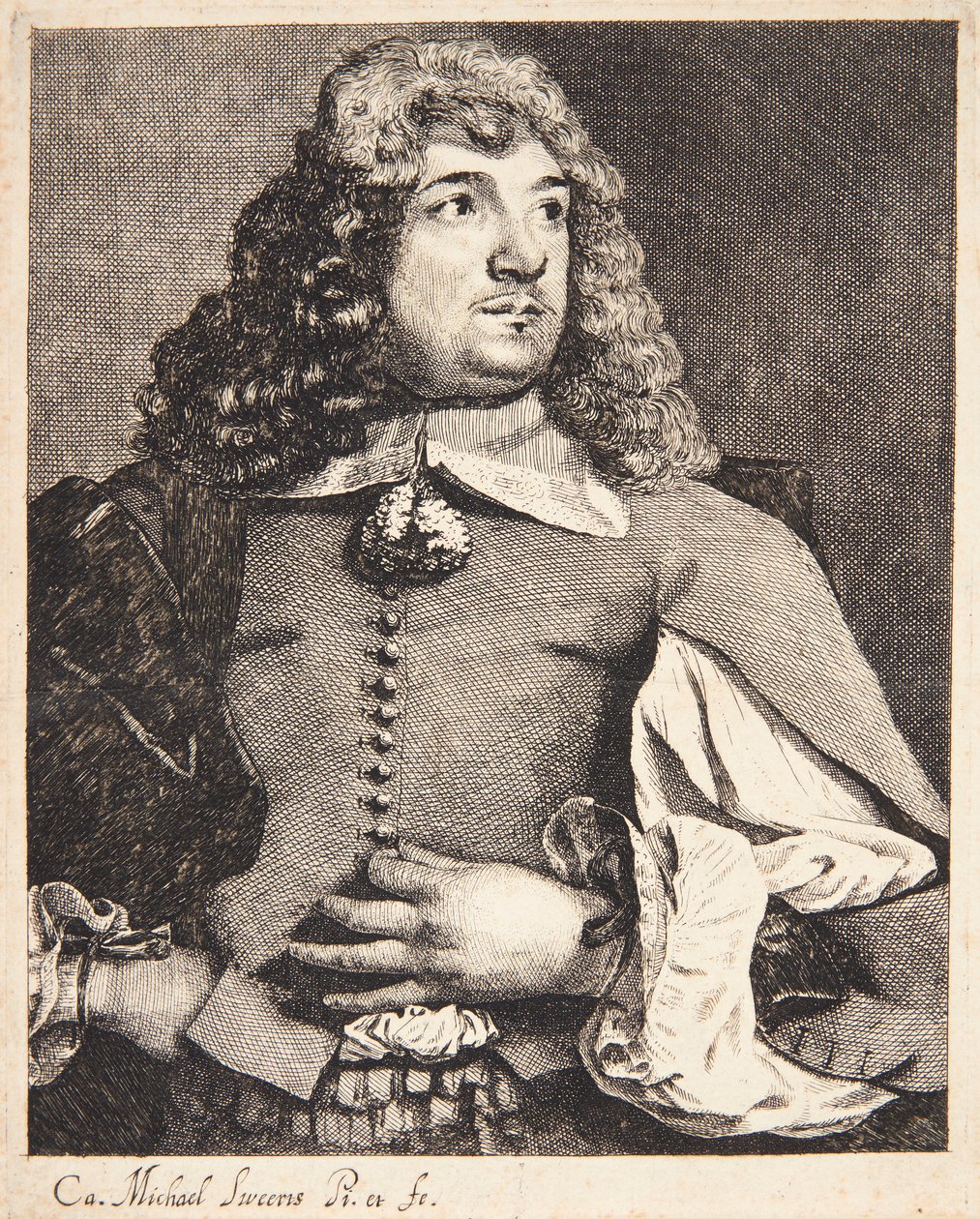 Retrato de un hombre de pie de Michael Sweerts