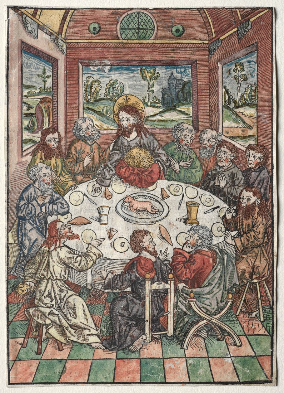 Der Schatzbehalter: La última cena, 1491 de Michael Wolgemut
