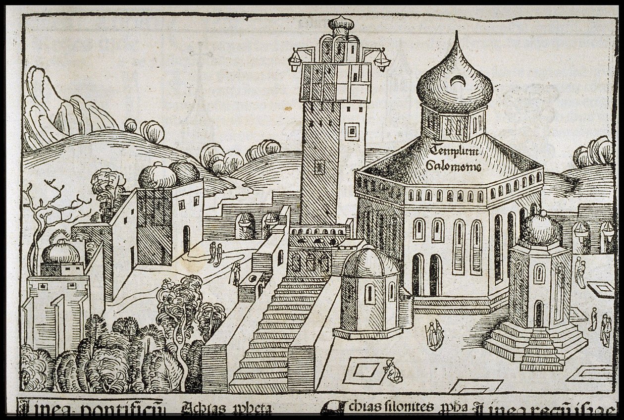 Templum Salomonie del Crónica de Schedel del Mundo, ca. 1493 de Michael Wolgemut