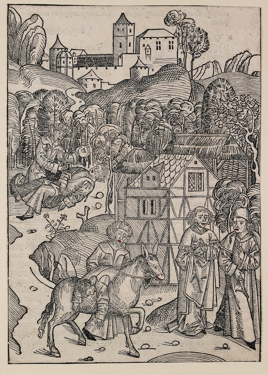 La segunda parte de la parábola del buen samaritano, c1491 de Michael Wolgemut