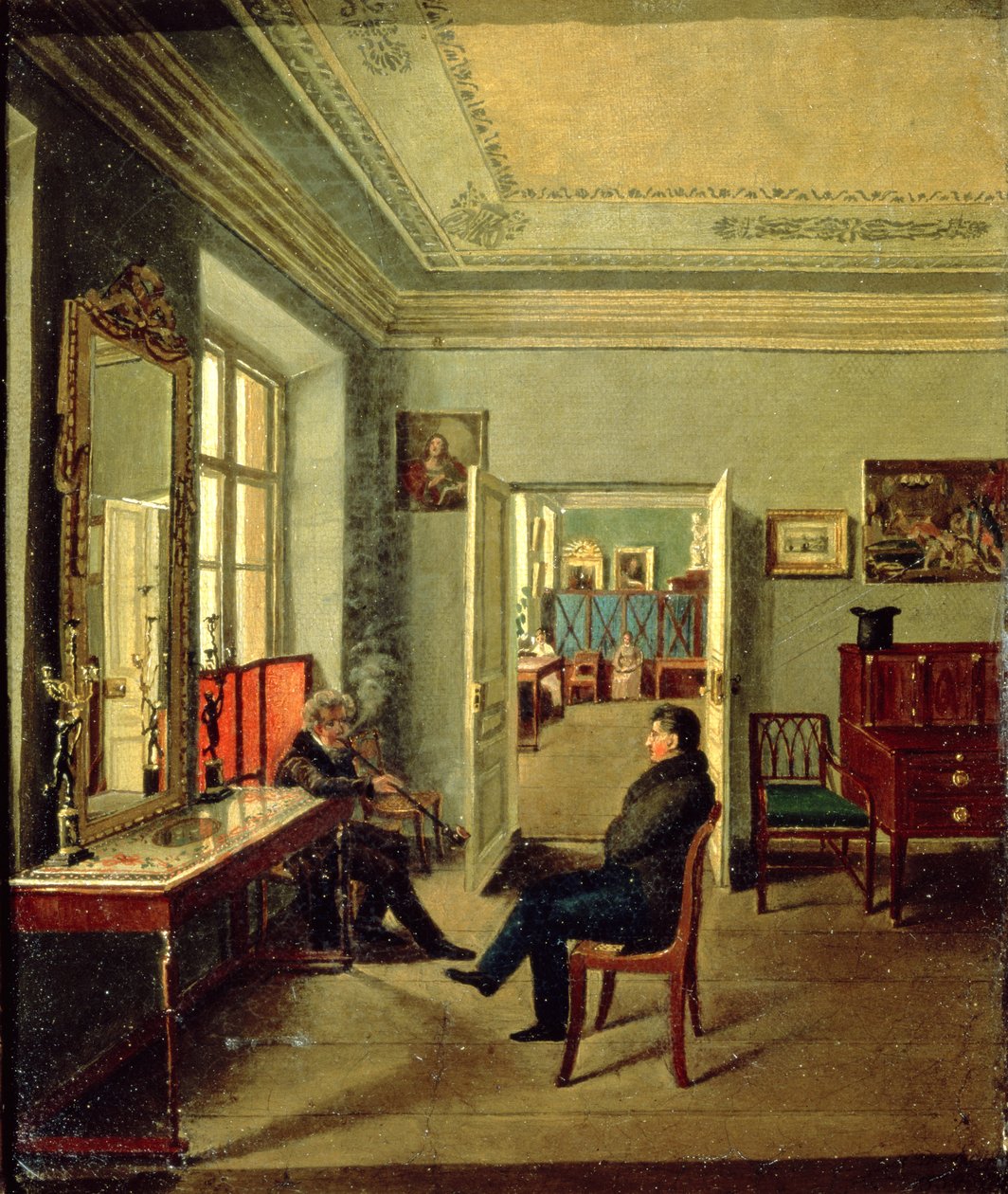 En la habitación de Michail Fyodorovich Davydov