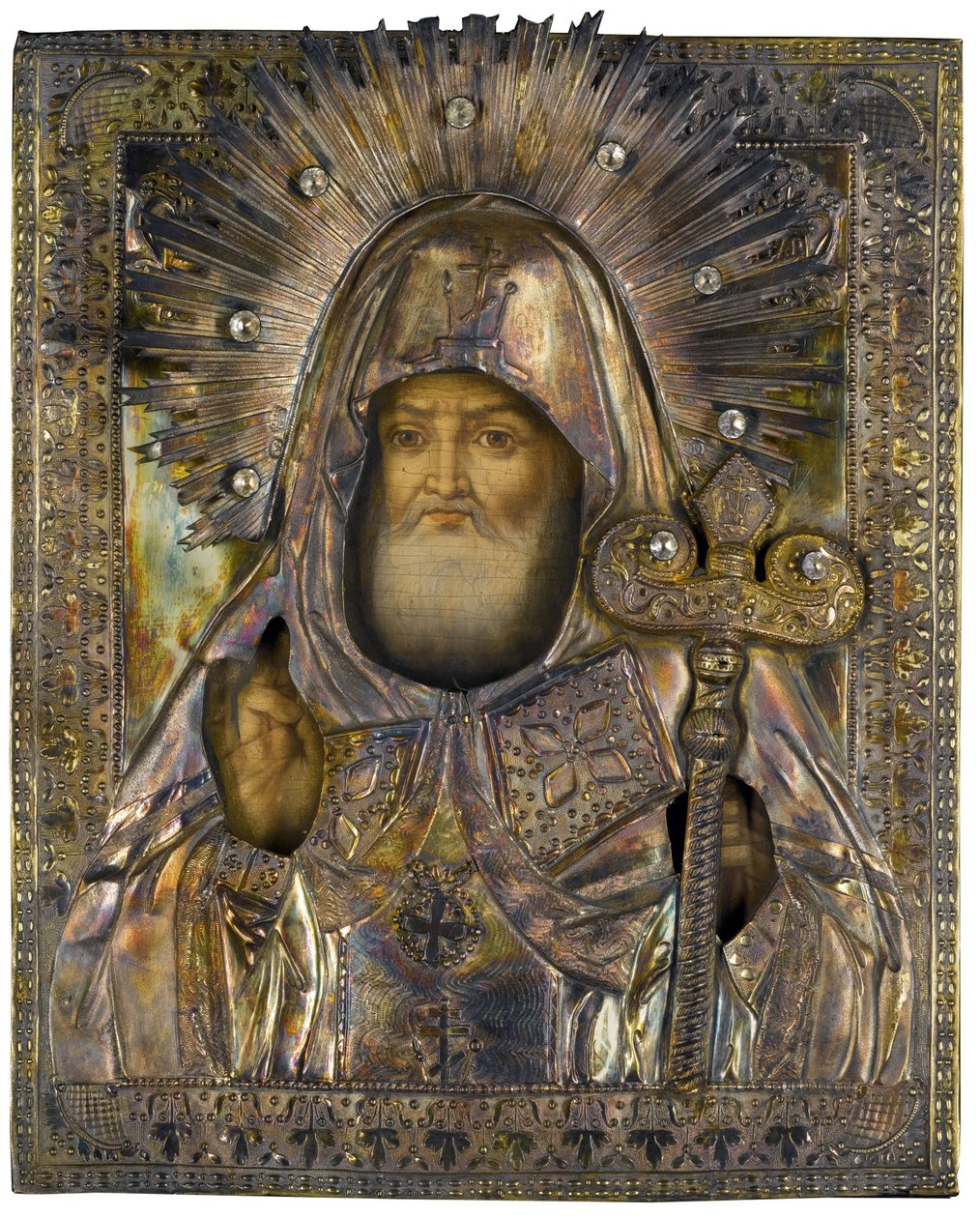 San Mitrofán de Voronej (1623-1703) - San Mitrofán de Voronezh - Peinture de Michail Vasilyevich Borodulin(?-1859) de Michail Vasilyevich Borodulin
