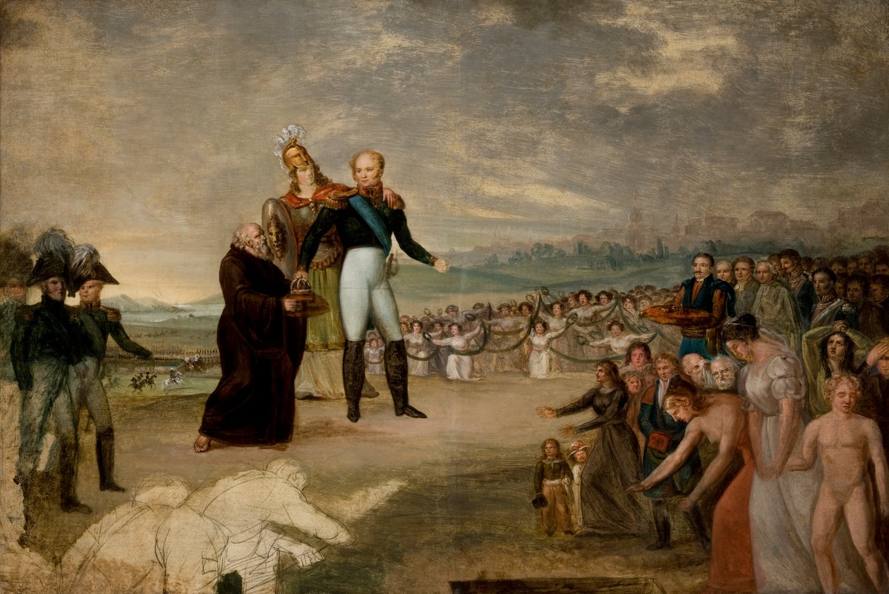 Alejandro I coronado rey de Polonia (óleo sobre lienzo) de Michal Stachowicz
