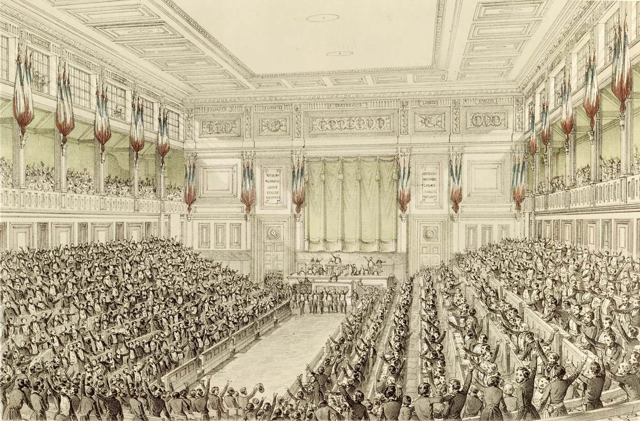Primera Reunión de la Asamblea Nacional, 4 de mayo de 1848 de Michel C. and Gaildrau, Jules Fichot