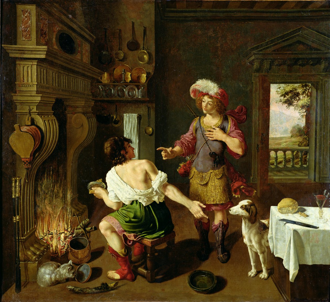 Esaú vendiendo su primogenitura a Jacob, 1630 de Michel des Gobelins Corneille