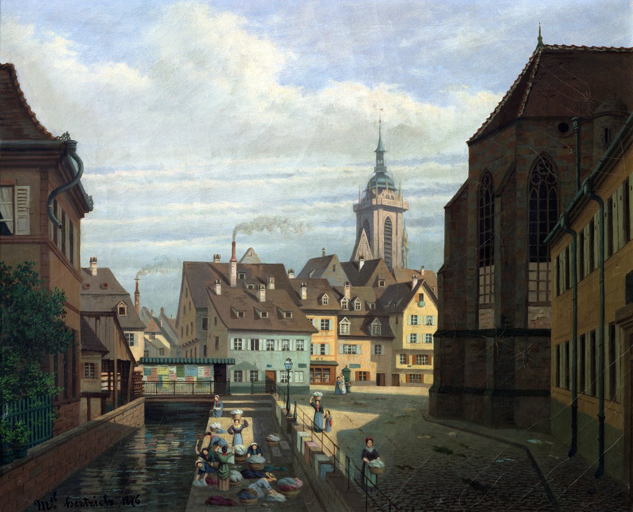 Place des Dominicains, Colmar, 1876 de Michel Hertrich