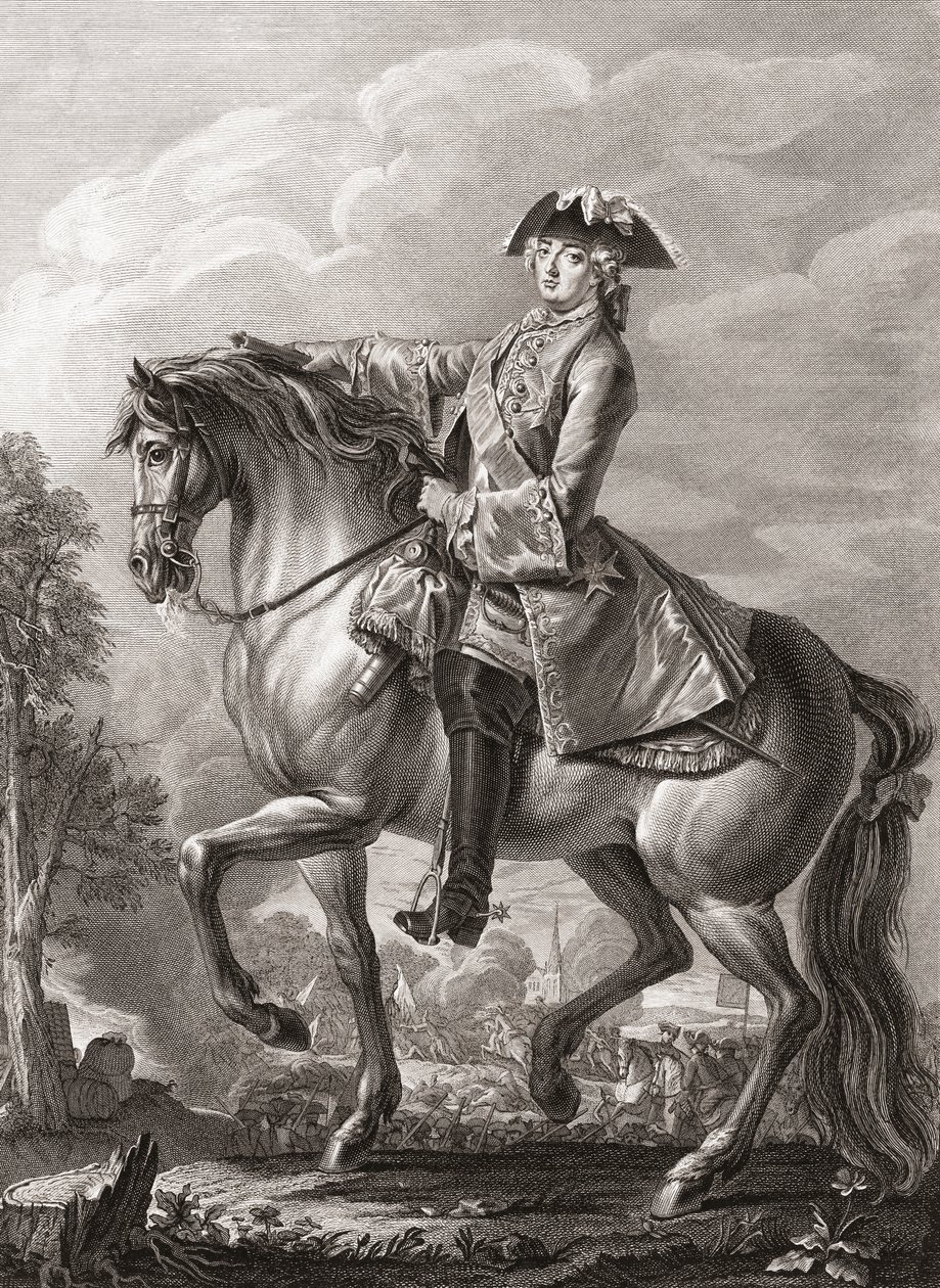 Rey Luis XV de Francia, retrato ecuestre de Michel Aubert