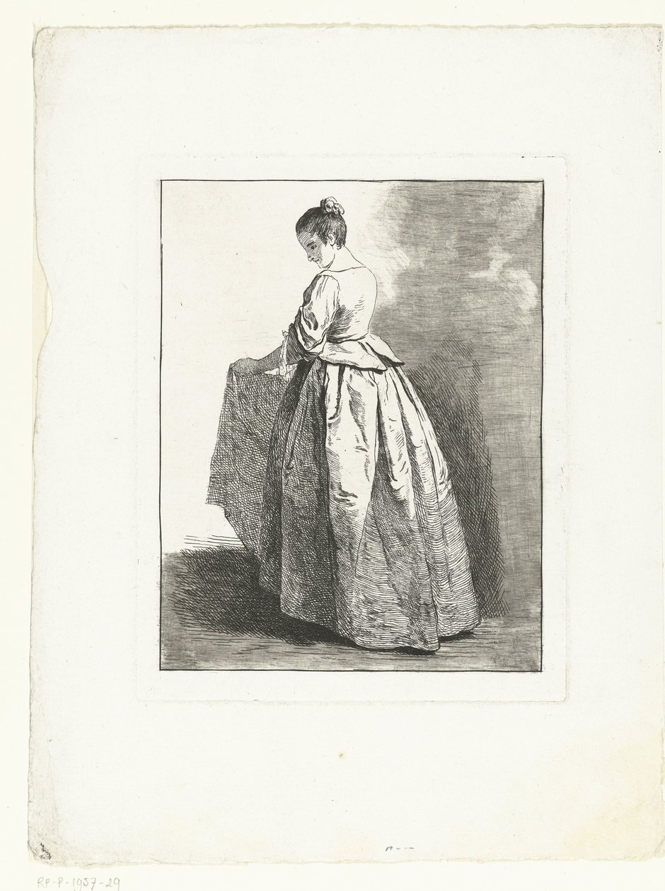 chica joven Estudios de figuras (título de la serie) Etudes de figures drapes (título de la serie) de Michel Barthelemy Ollivier