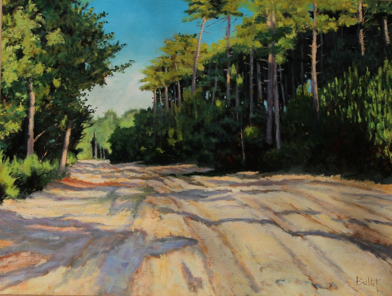 chemin de gironde (pintura al óleo) de Michel Bultet