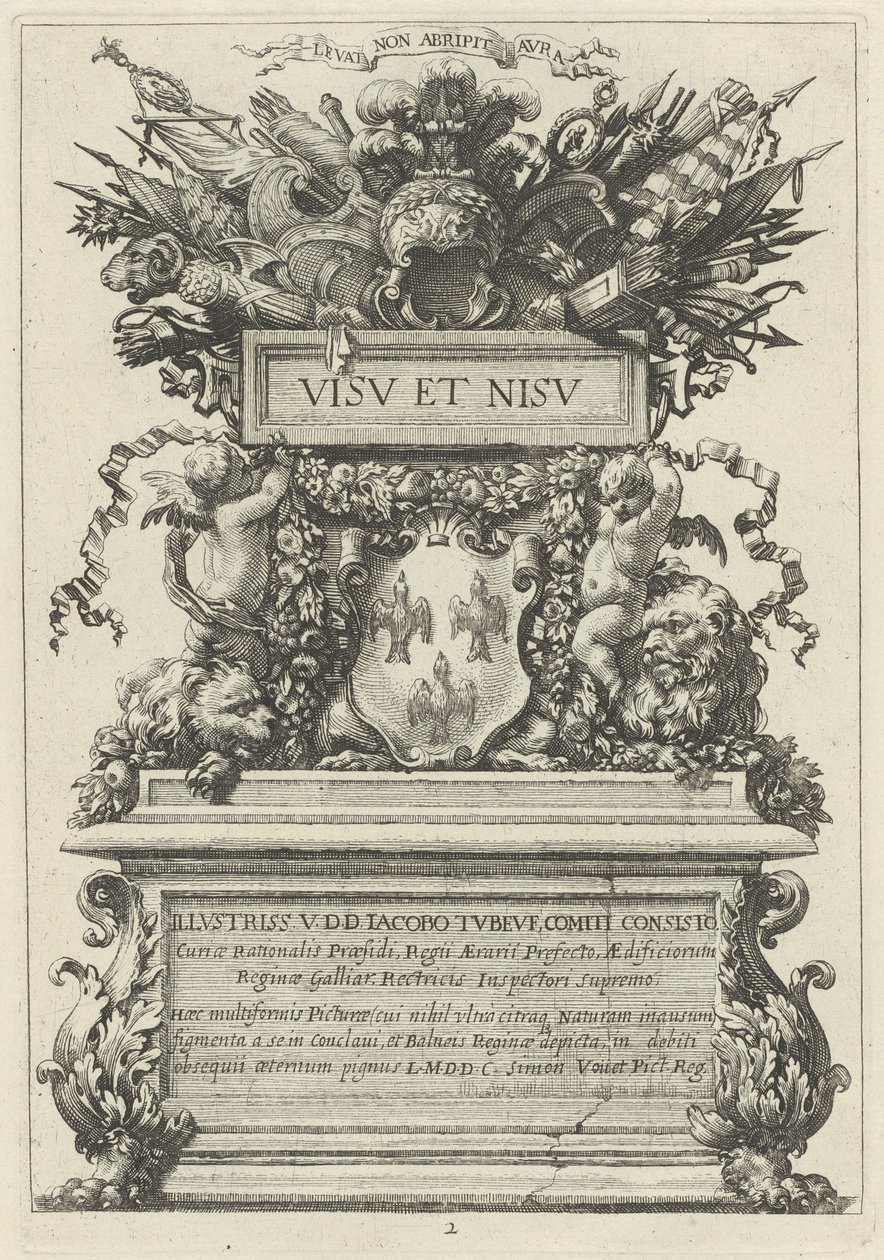 Frontispicio de Michel Dorigny, after Simon Vouet