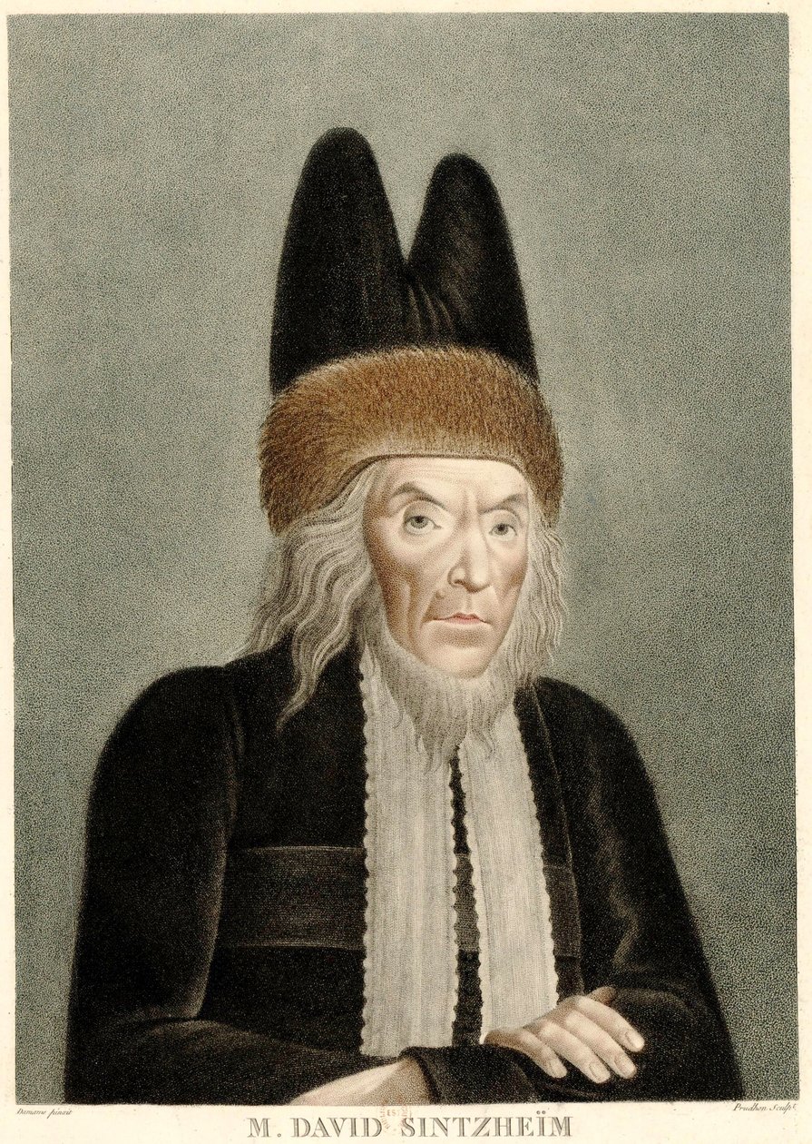 Retrato de David Sintzheim de Michel François Damame Demartrais