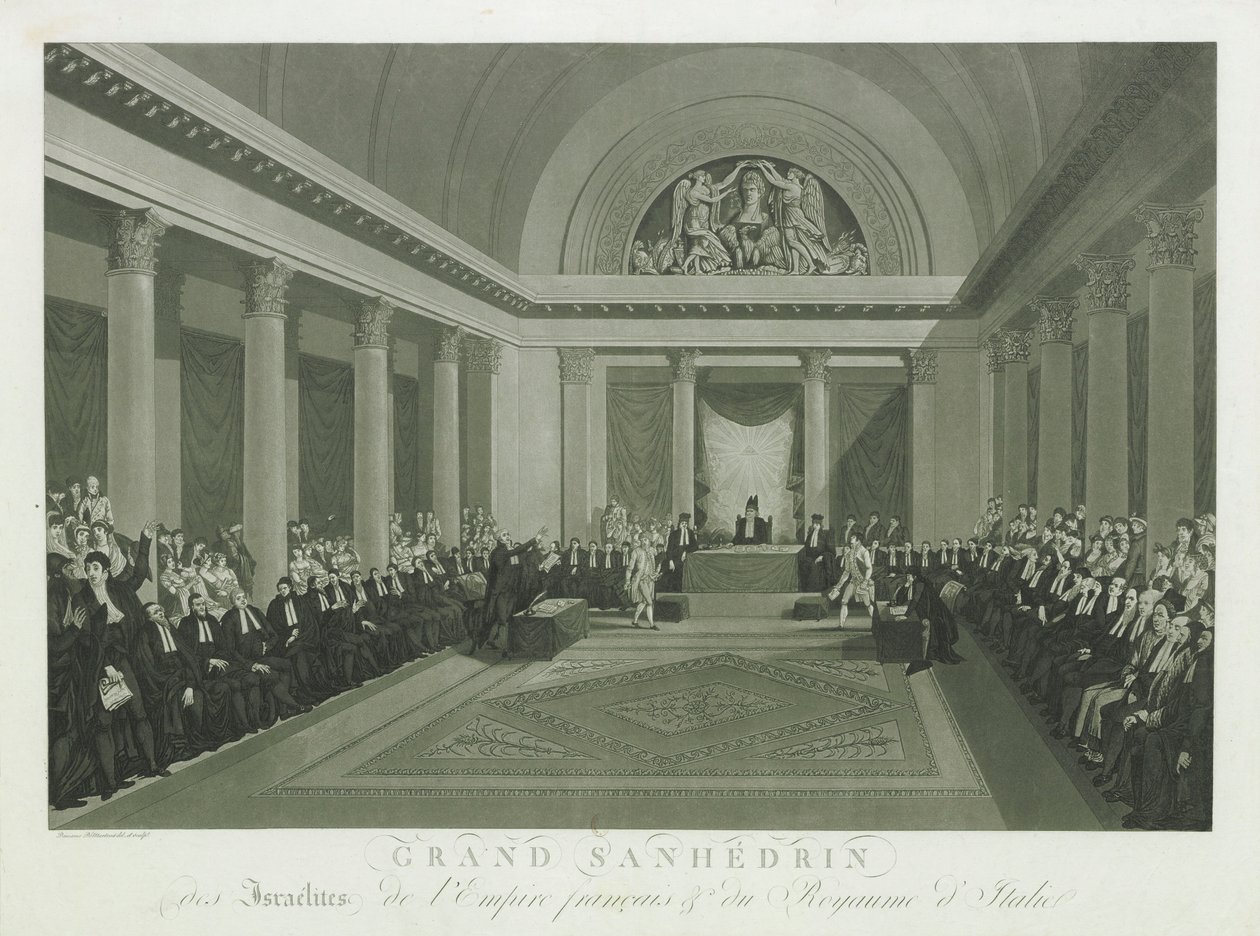El Gran Sanedrín de los Israelitas por Napoleón I, 1806 de Michel François Damame Demartrais