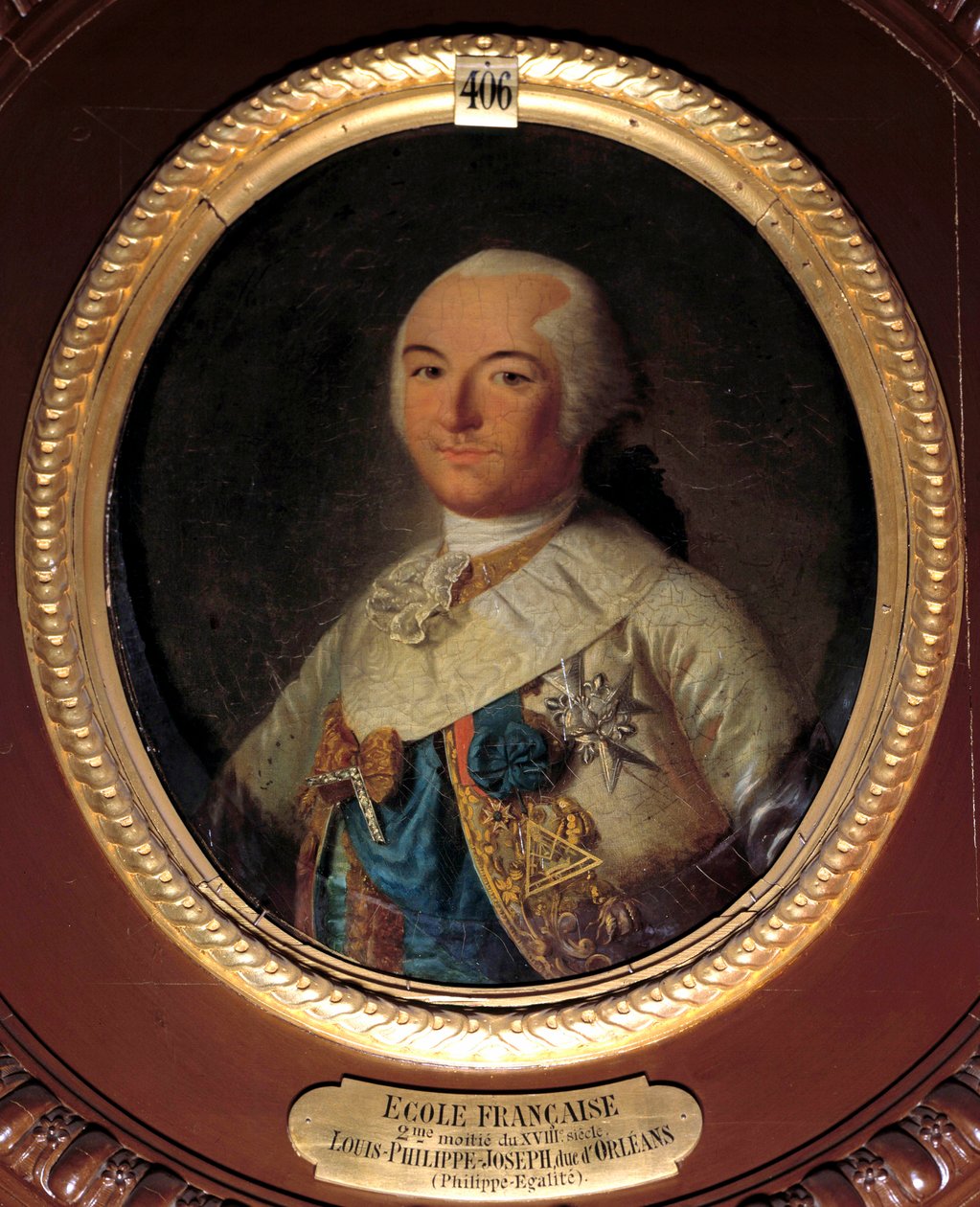 Retrato de Philippe Égalité, Luis Felipe II José de Orleans, Duque de Chartres en traje de gran maestro de los francmasones de Michel Garnier