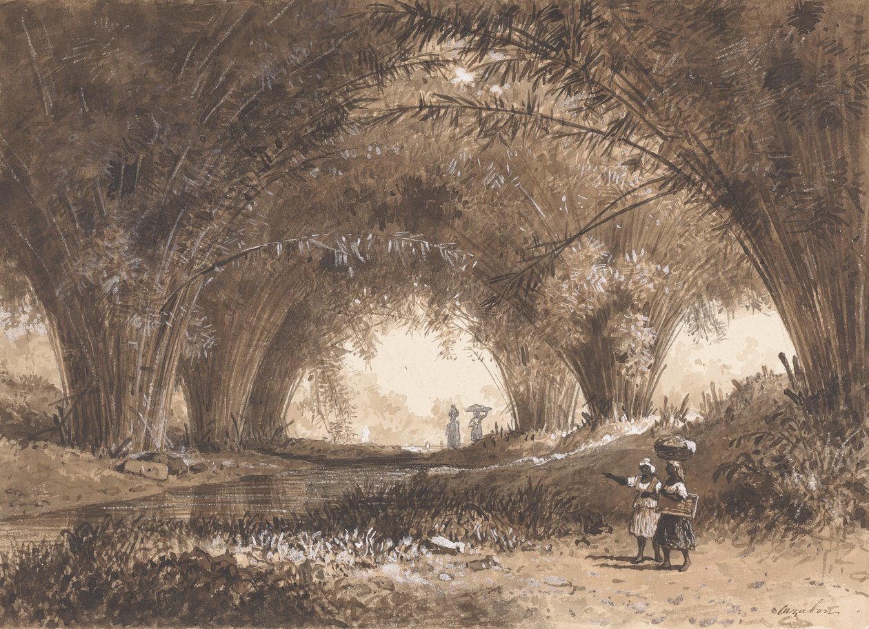 Arcos de bambú, St. Anns de Michel Jean Cazabon