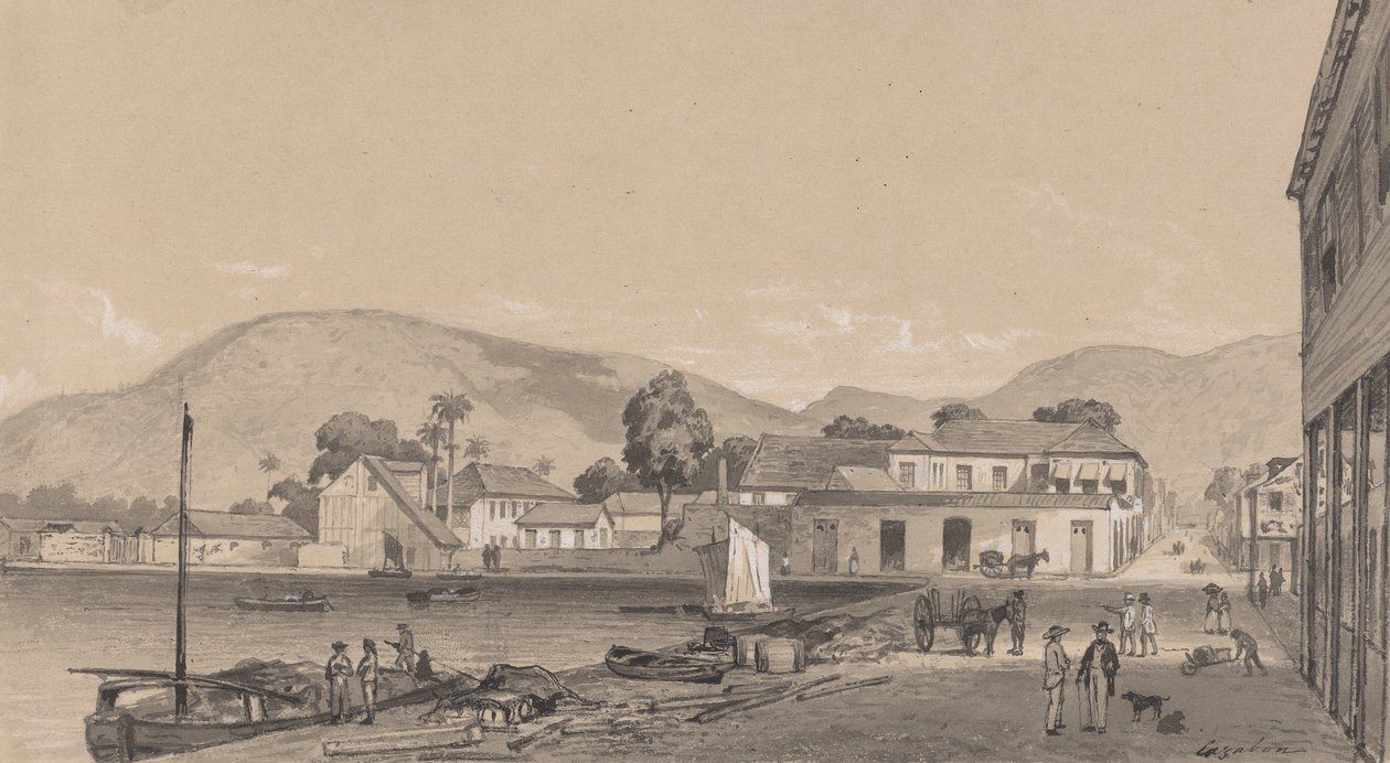Aduana y muelle de San Vicente de Michel Jean Cazabon