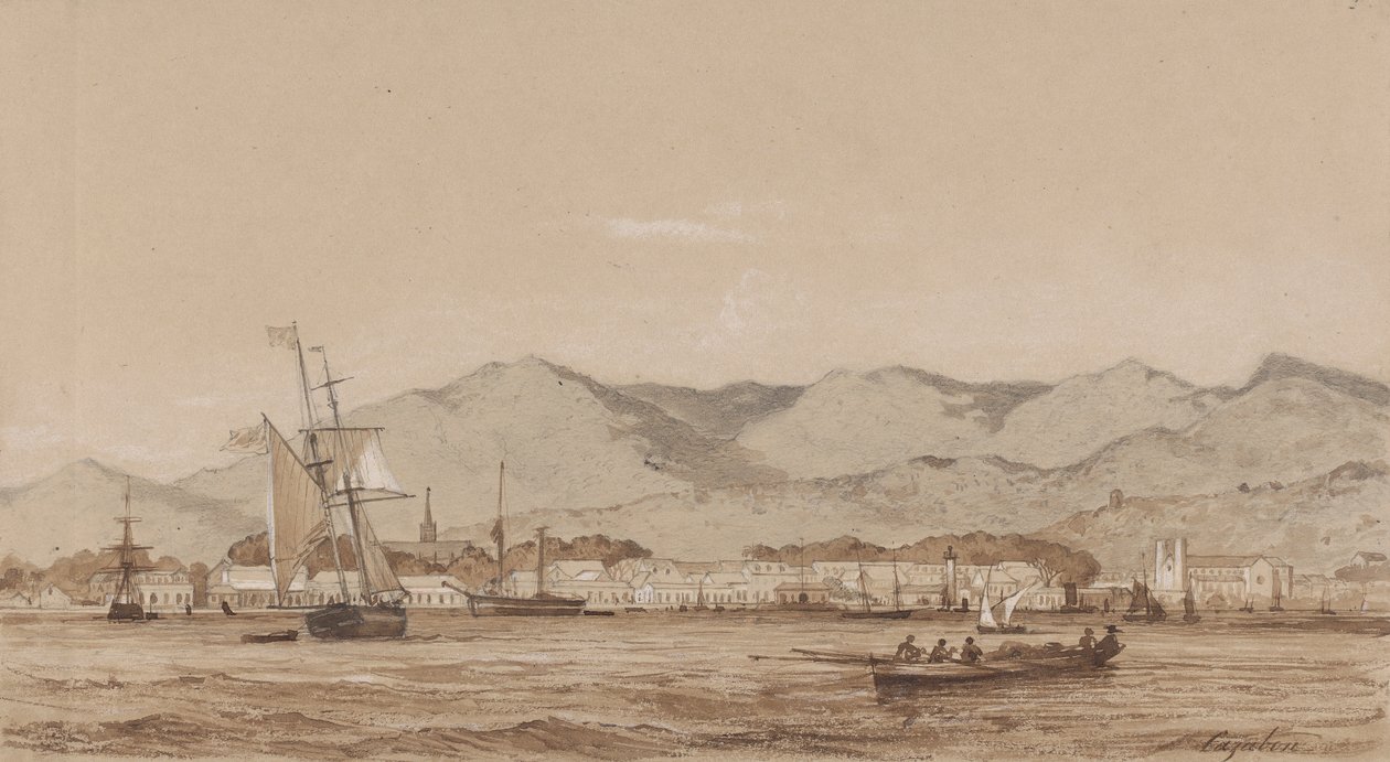 Puerto España, desde el puerto de Michel Jean Cazabon