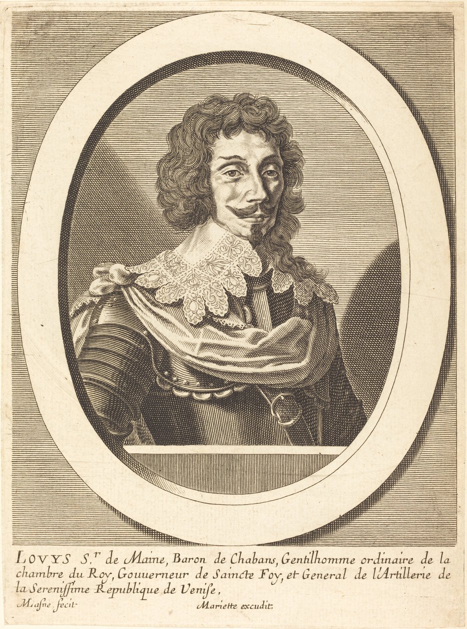 Luis Sieur de Maine de Michel Lasne after Pierre Jean Mariette