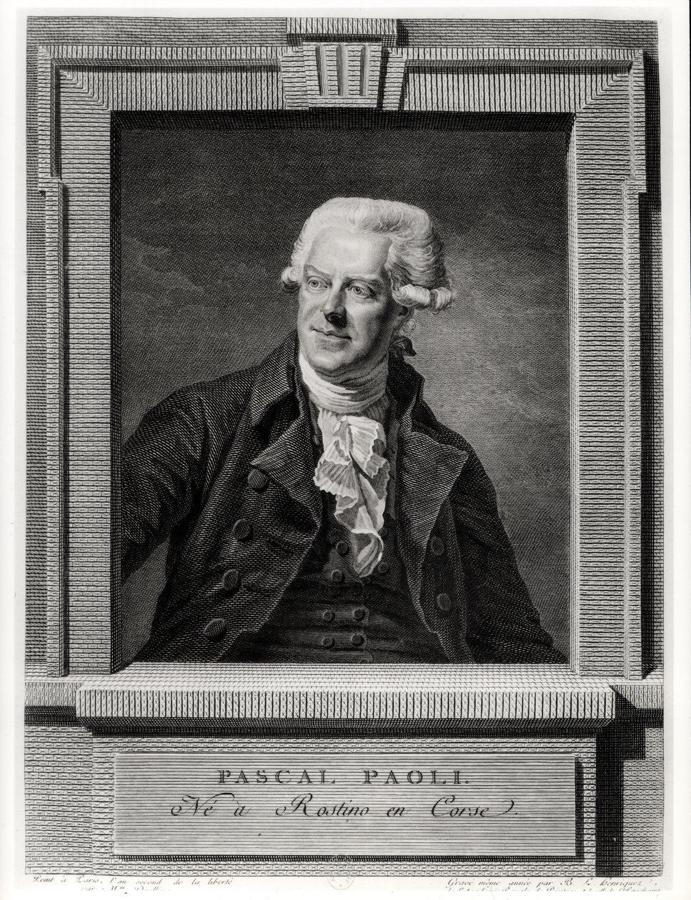Retrato de Pascal Paoli, grabado por Benoit Louis Henriquez de Michel Martin Drolling