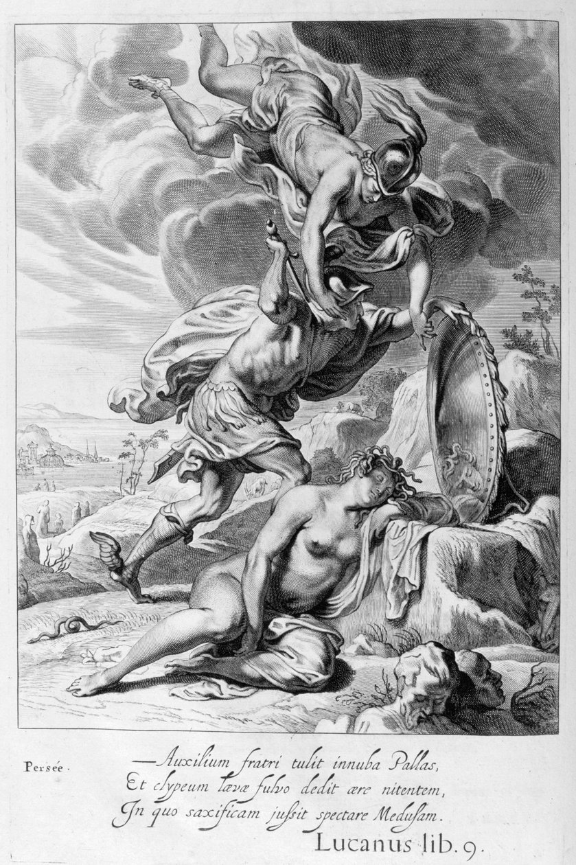 Perseo corta la cabeza de Medusa, 1655 de Michel de Marolles