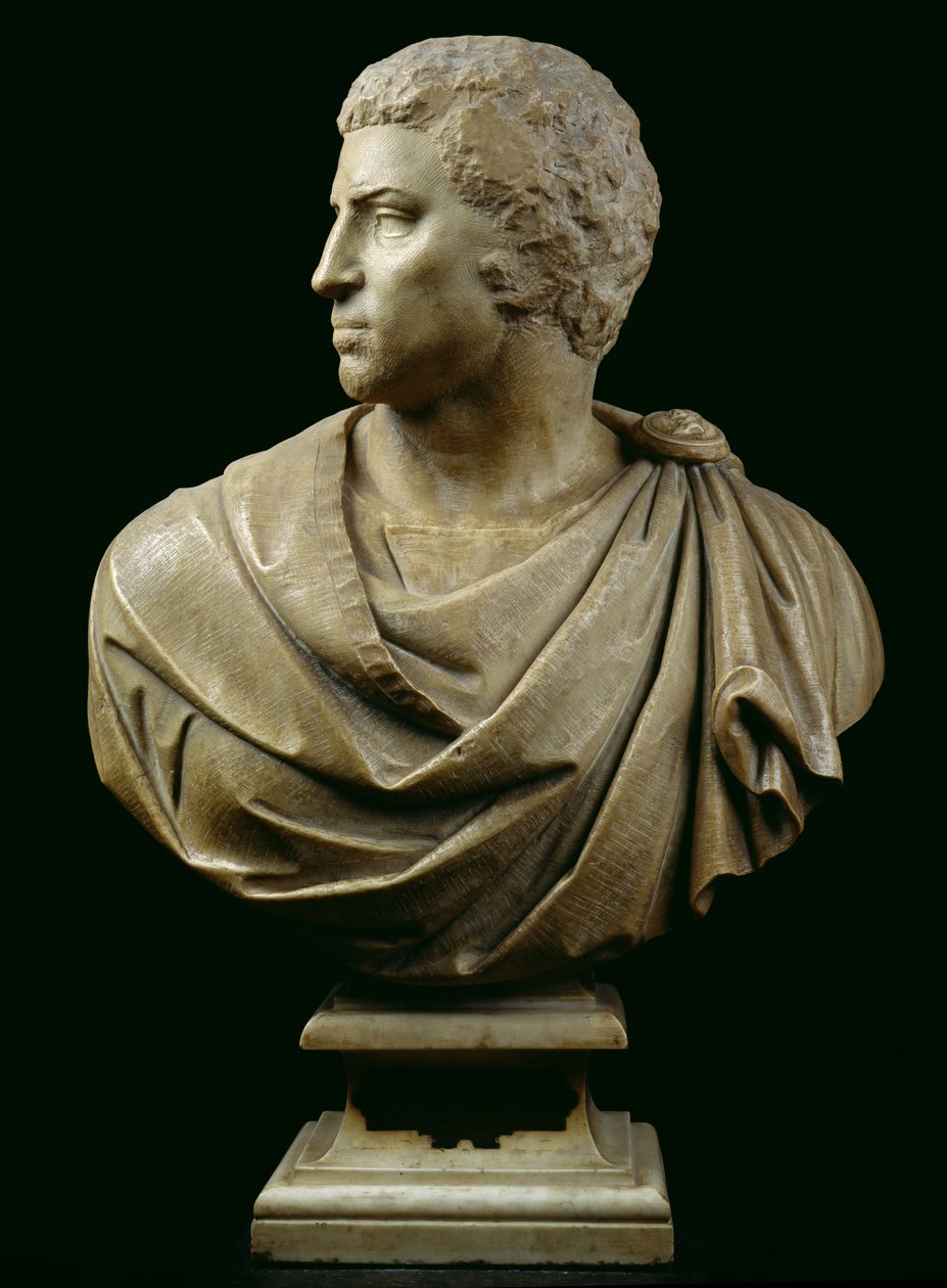 Busto de Bruto (85-42 a.C.) c.1540 (mármol) de Michelangelo Buonarroti